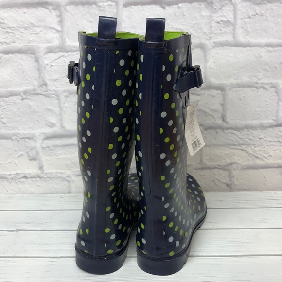 polka dot rubber boots